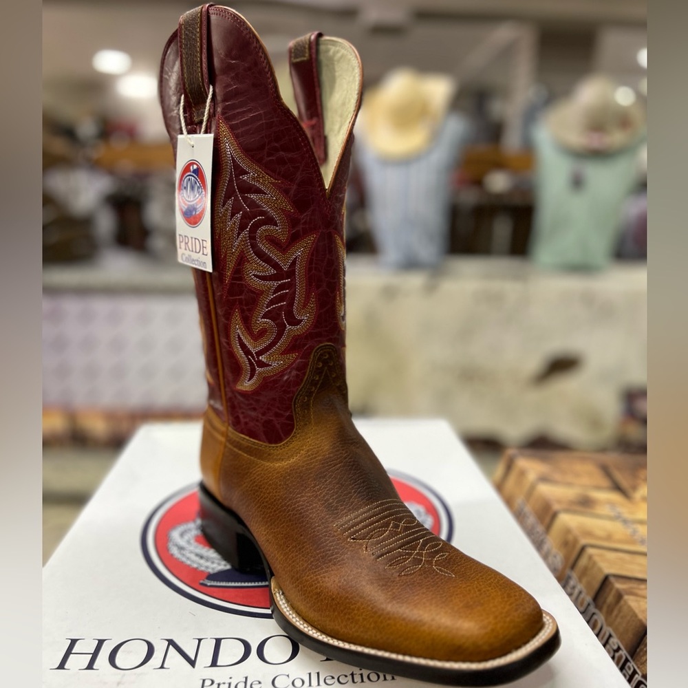 Hondo 2964 Rust Oil Tan cowboy boots